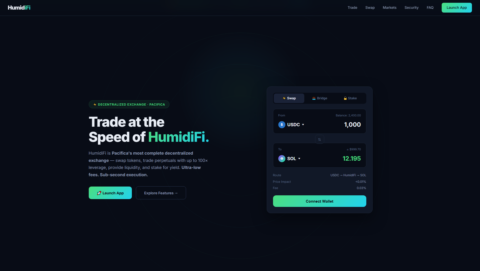Forensic screenshot of humidifi-dex.com showing the phishing page layout
