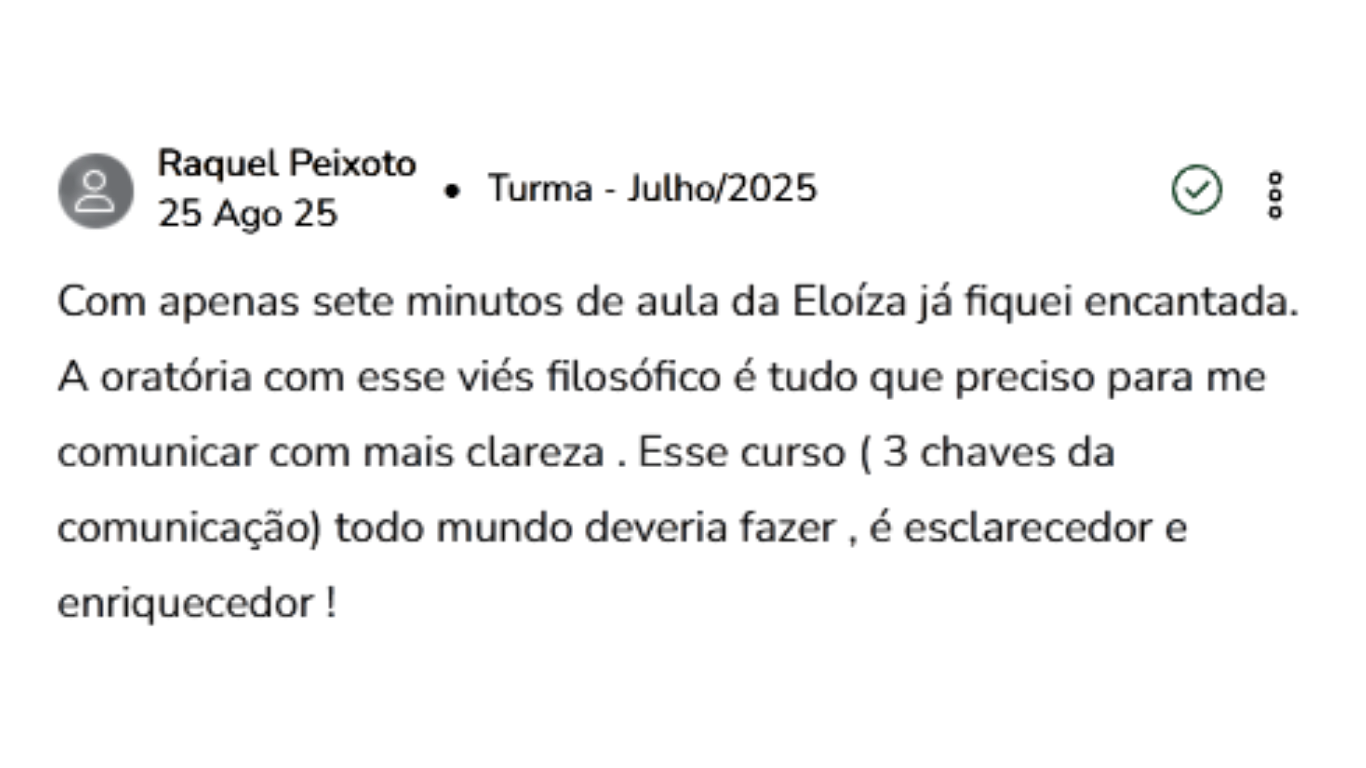 Comentário de aluno