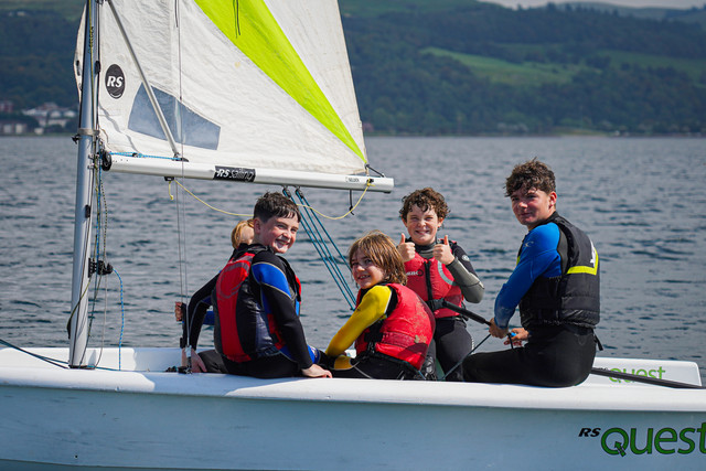 Largs Sail Training group on the shore