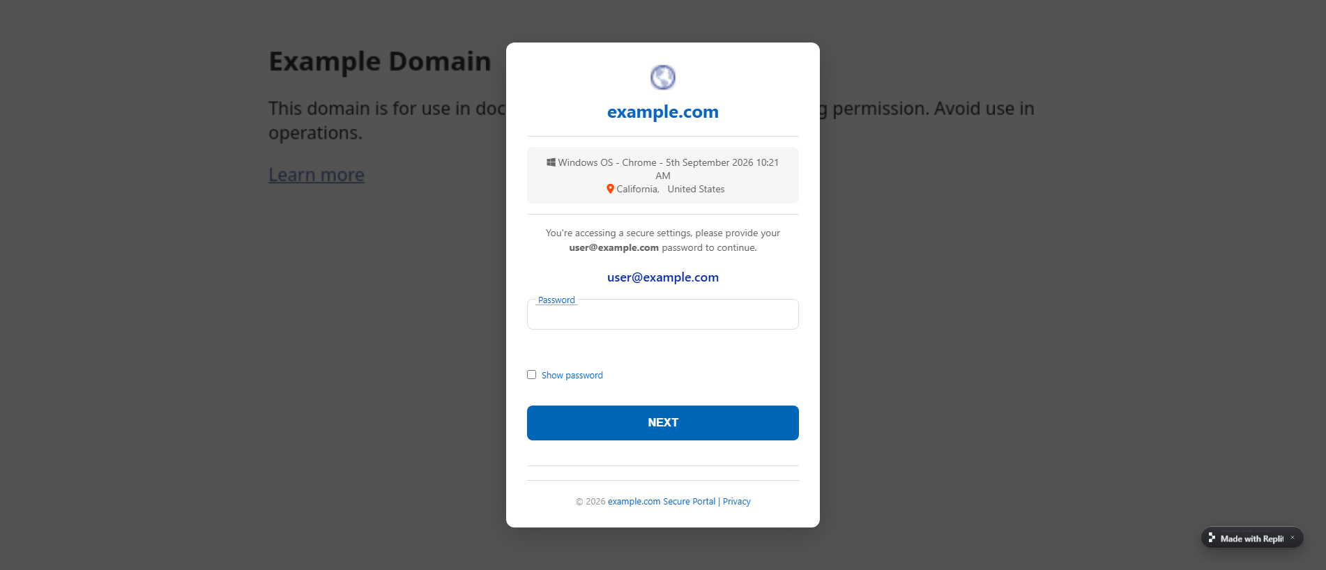Stored capture of security-server-landing-page--bradleydaniels4.replit.app