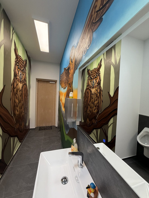Eurasian owl mural