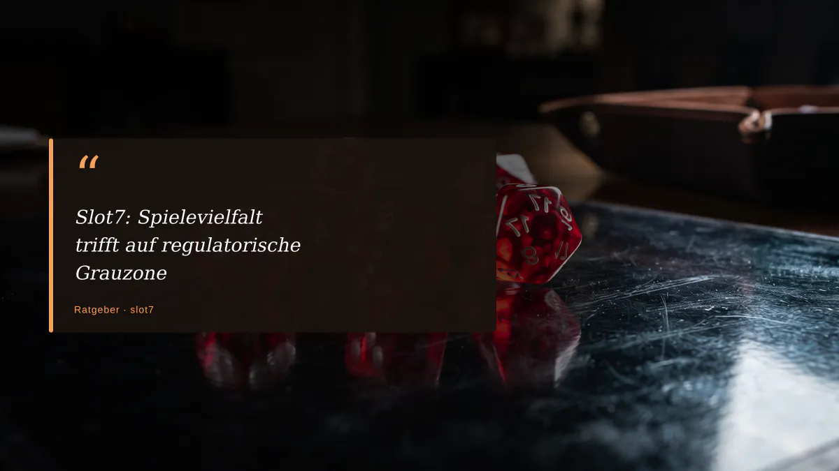 Slot7: Spielevielfalt trifft auf regulatorische Grauzone