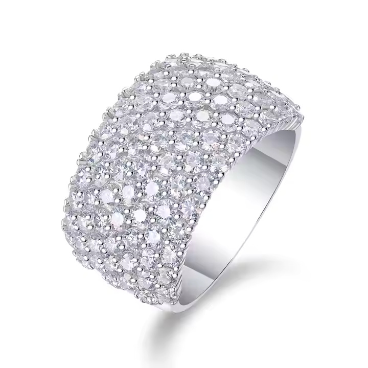Wide Pavé Dome Band