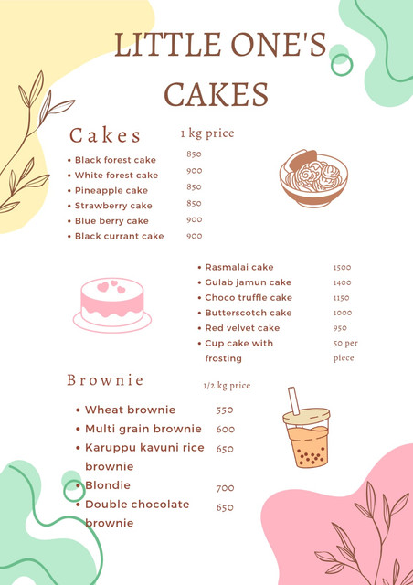 Little-One-s-Cakes-Menu