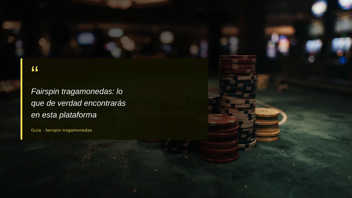 Fairspin tragamonedas: lo que de verdad encontrarás en esta plataforma
