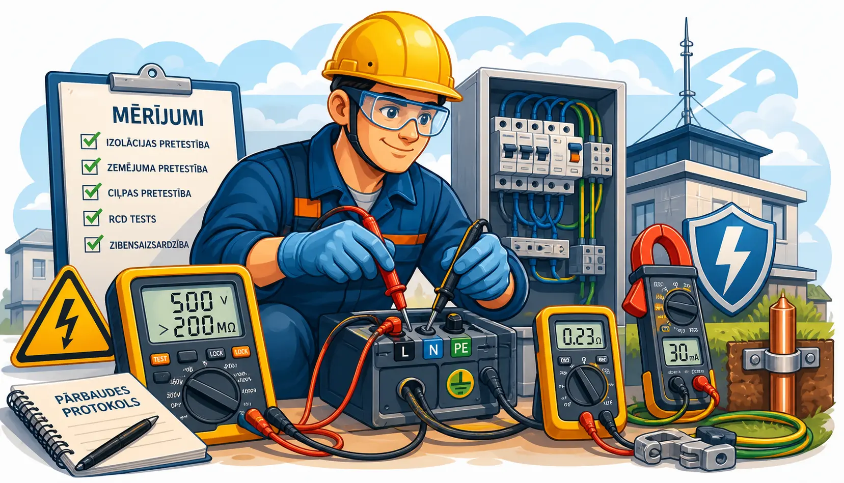 Elektroinstalācijas pārbaudes mērījumi