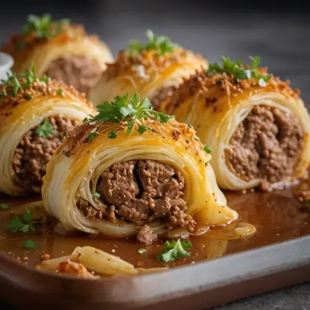 Beef-Stuffed Cabbage Bundles