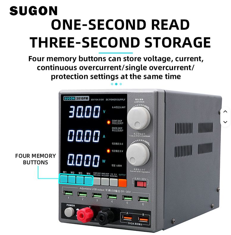 SUGON 3010PM 30V 10A DC Power Supply for Mobile and PCB Repair