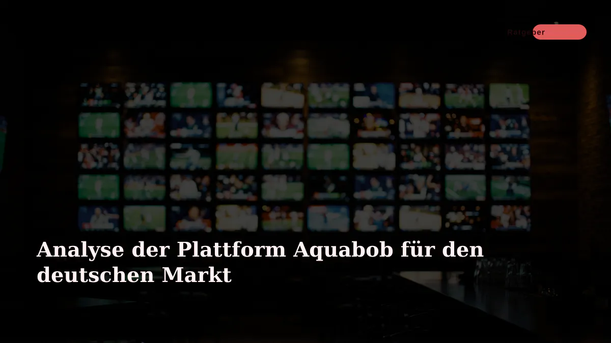 Analyse der Plattform Aquabob für den deutschen Markt