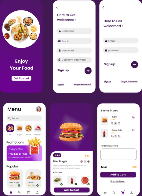 GitHub - SarraMsl/UI-Fast-Food-Application-Design: Fast Food ...