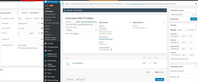 subscription-Settings