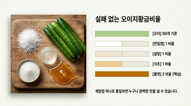 용기에 오이 넣기