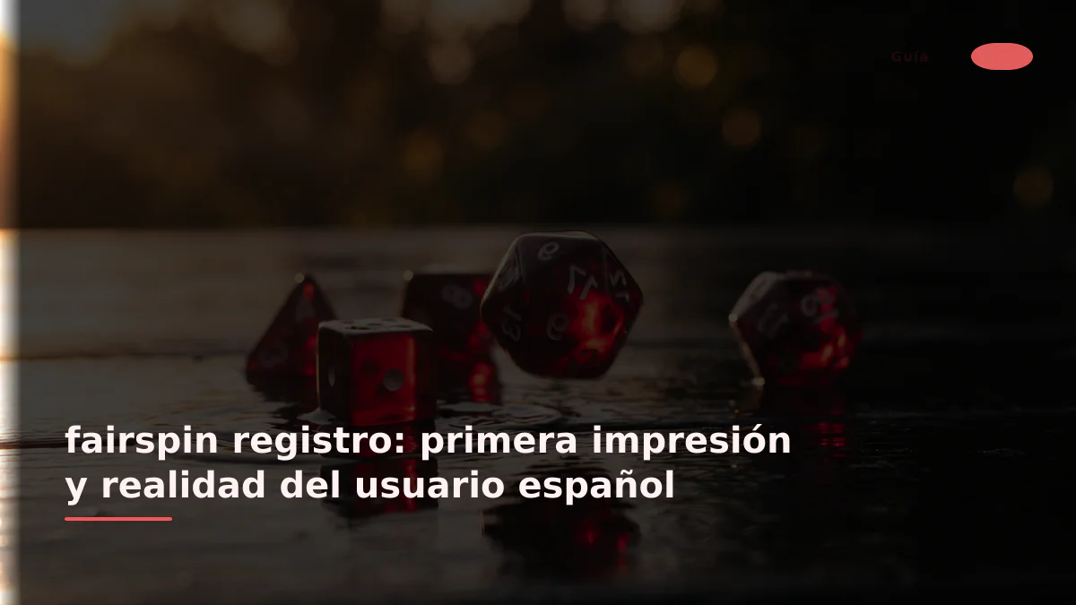 fairspin registro: primera impresión y realidad del usuario español