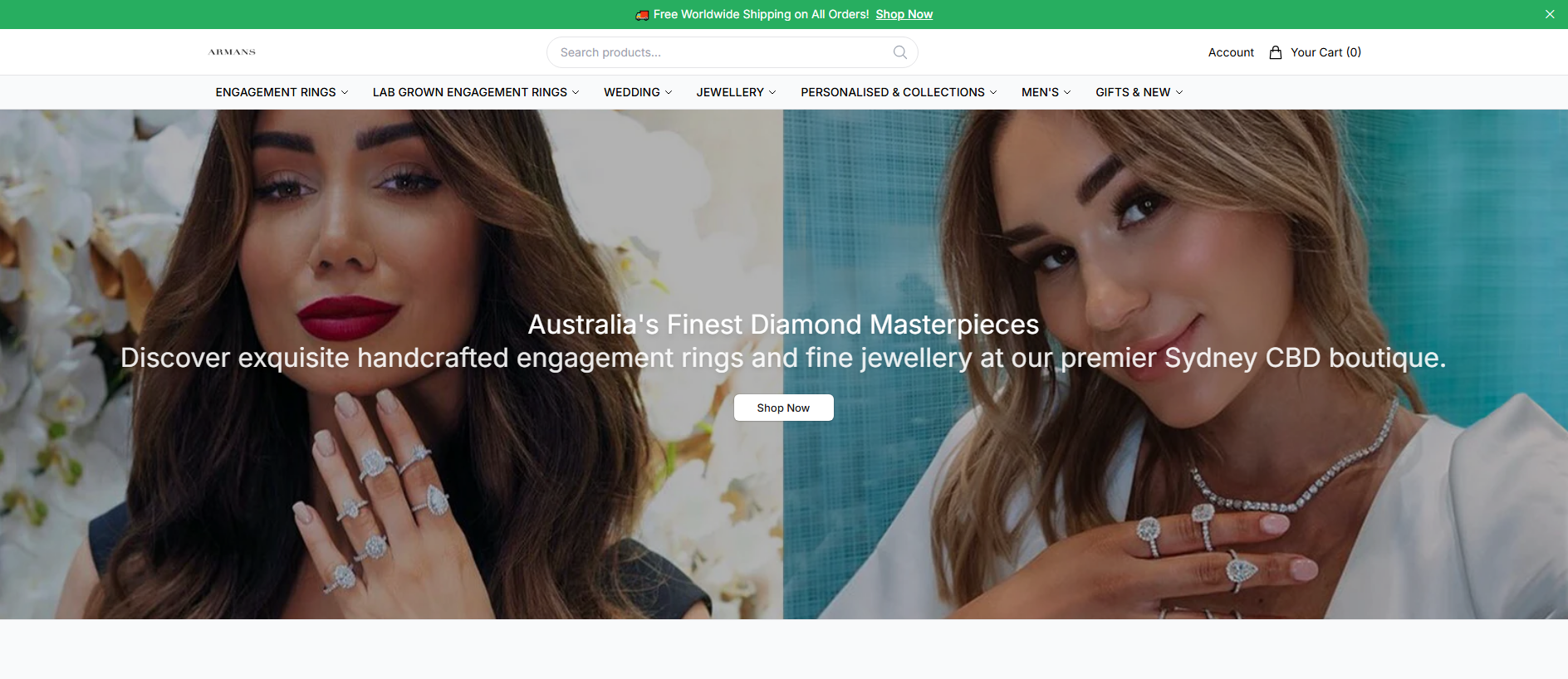 Stored capture of armansfinejewellery.shop