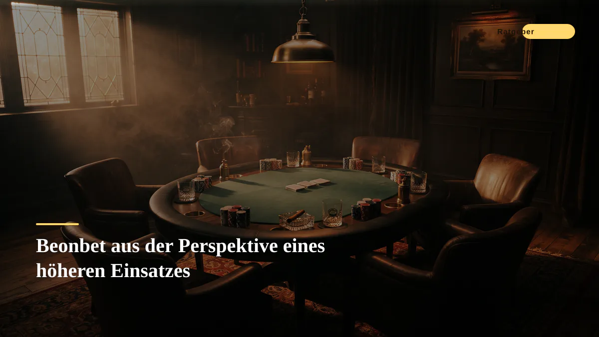 Beonbet aus der Perspektive eines höheren Einsatzes
