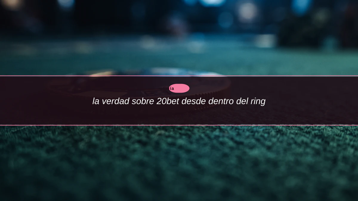 la verdad sobre 20bet desde dentro del ring