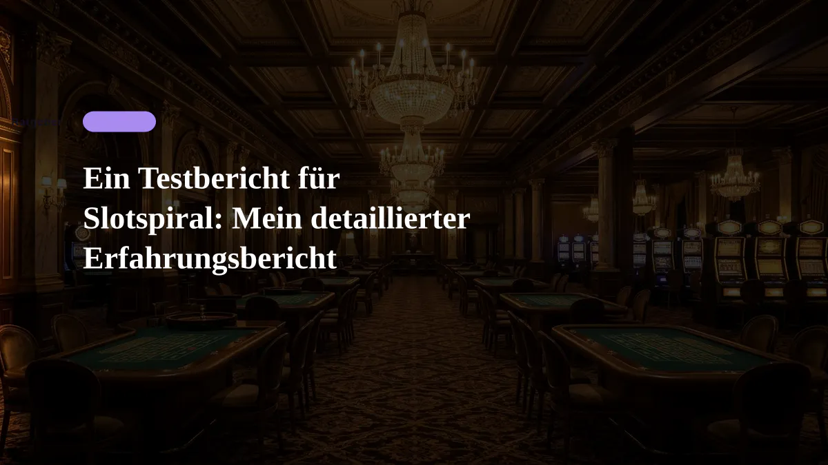 Ein Testbericht für Slotspiral: Mein detaillierter Erfahrungsbericht