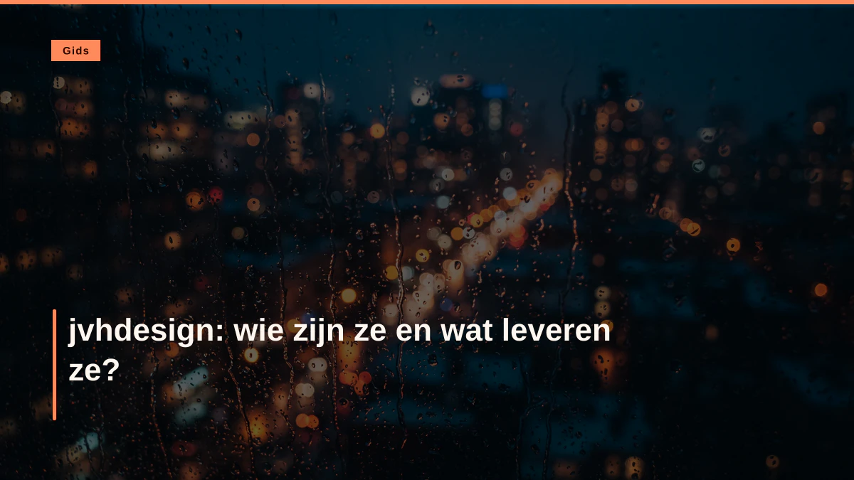 jvhdesign: wie zijn ze en wat leveren ze?