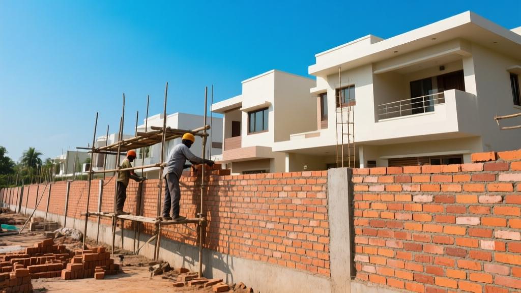 boundary wall construction cost India 2026 running foot rates