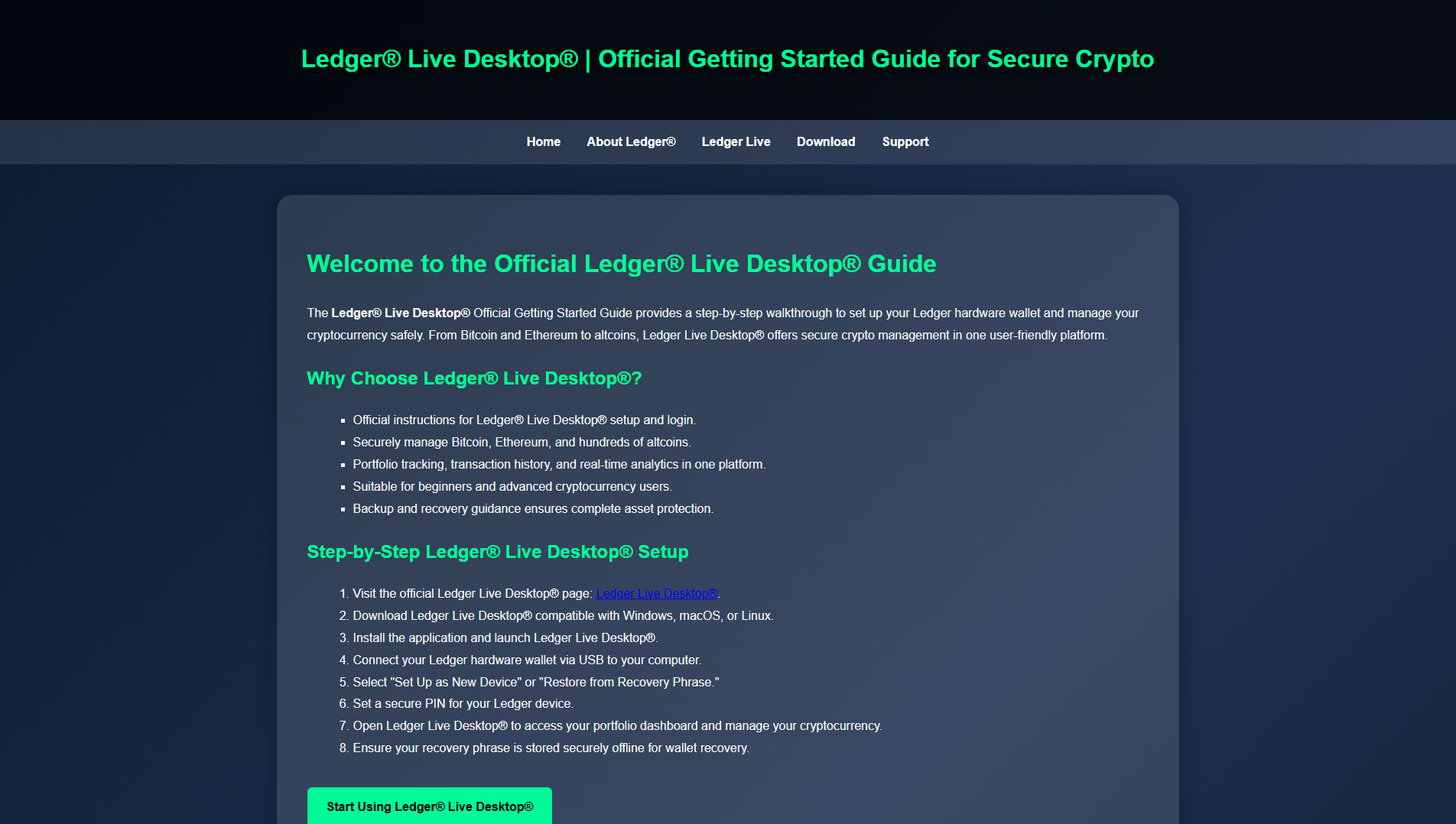 Stored capture of ledggir-live-desktop.pages.dev