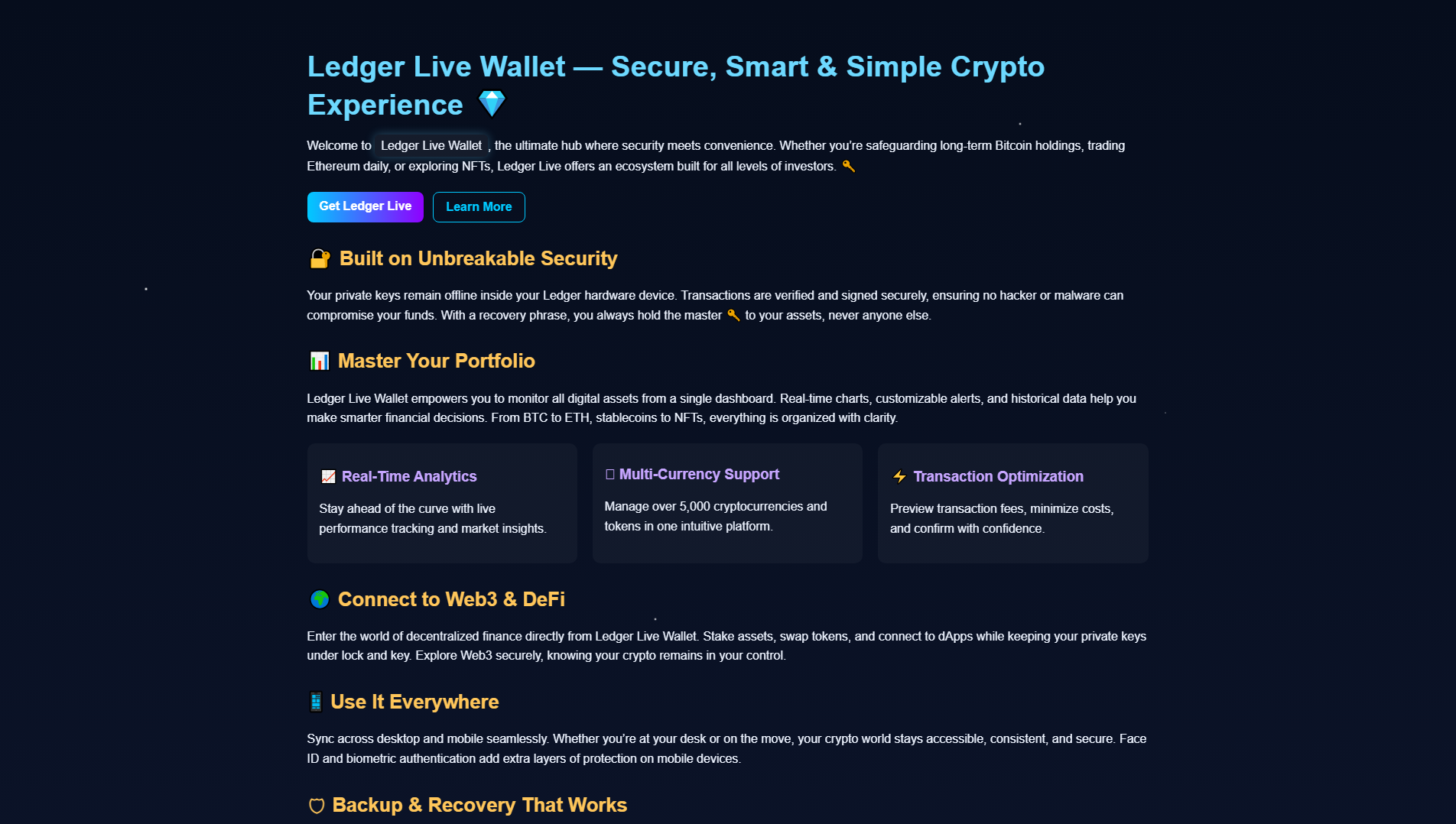 Stored capture of adv-ledgr-wllt-live.pages.dev
