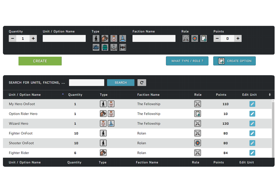 [Site] Build Army Points Generator List PDF