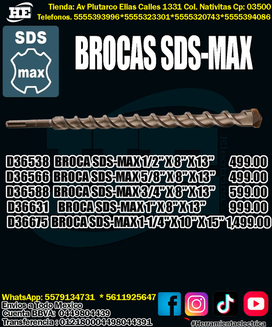 BROCAS SDS MAX
