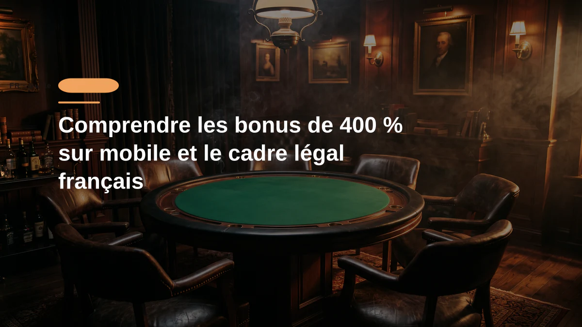 Comprendre les bonus de 400 % sur mobile et le cadre légal français