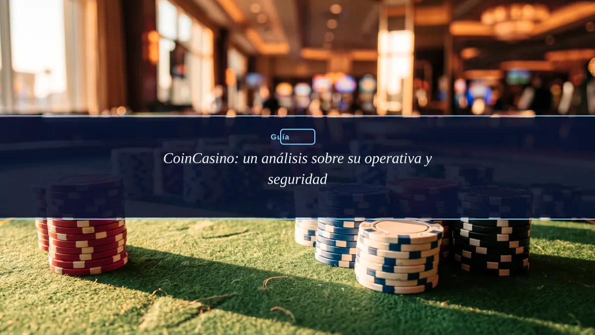 CoinCasino: un análisis sobre su operativa y seguridad