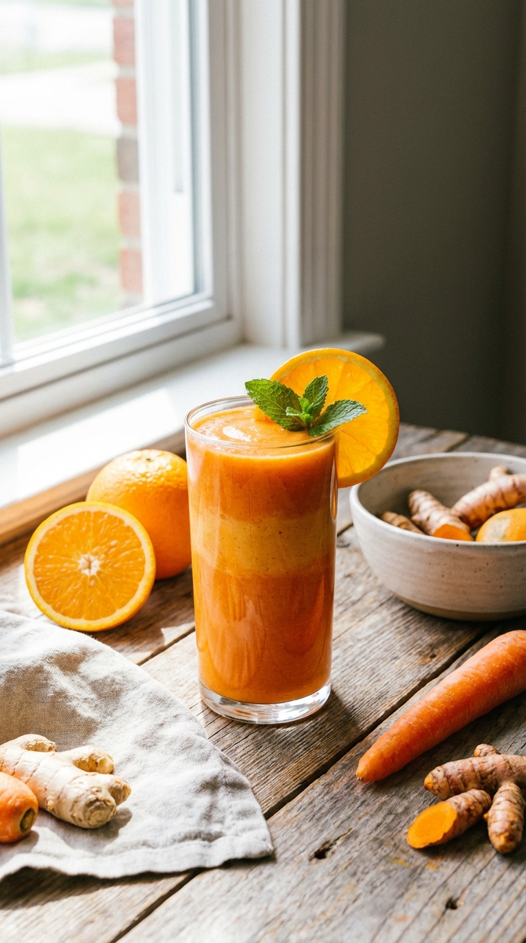 Zesty Citrus and Carrot Sunrise — Boosts Morning Energy