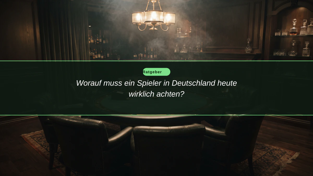 Worauf muss ein Spieler in Deutschland heute wirklich achten?