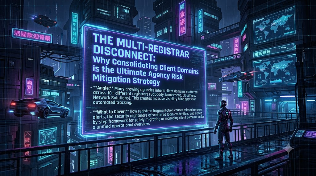 The Multi-Registrar Disconnect: Why Consolidating Client Domains Is a Core Agency Risk Strategy