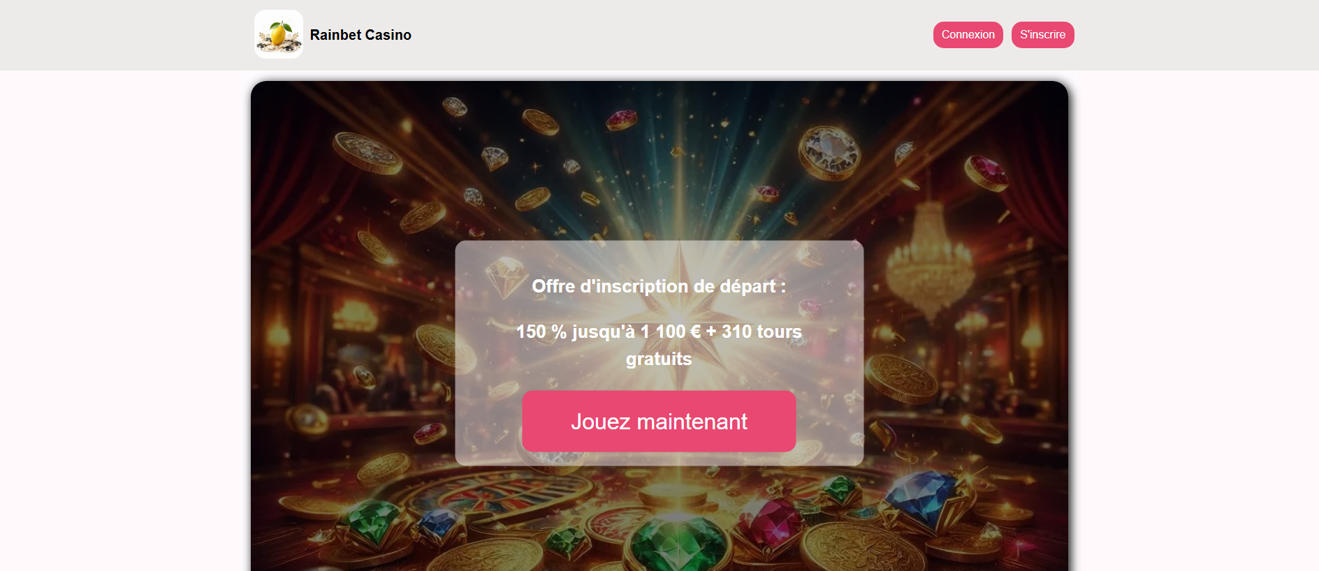 Stored capture of rainbet-fr.casino