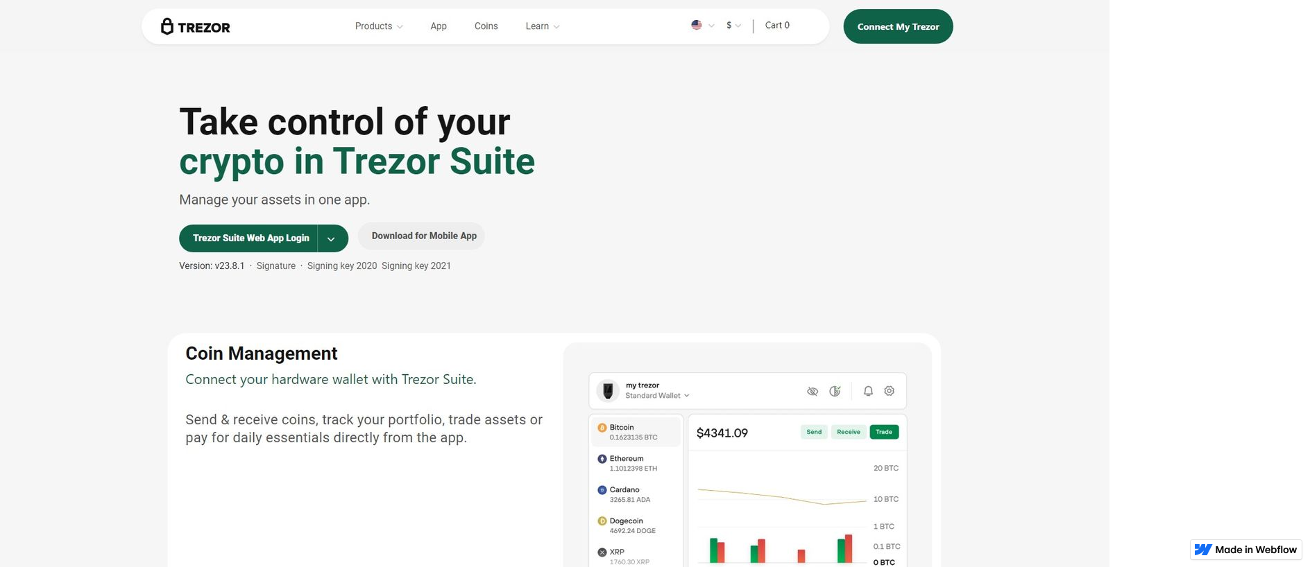 Stored capture of trezor-io-strt-ita.webflow.io