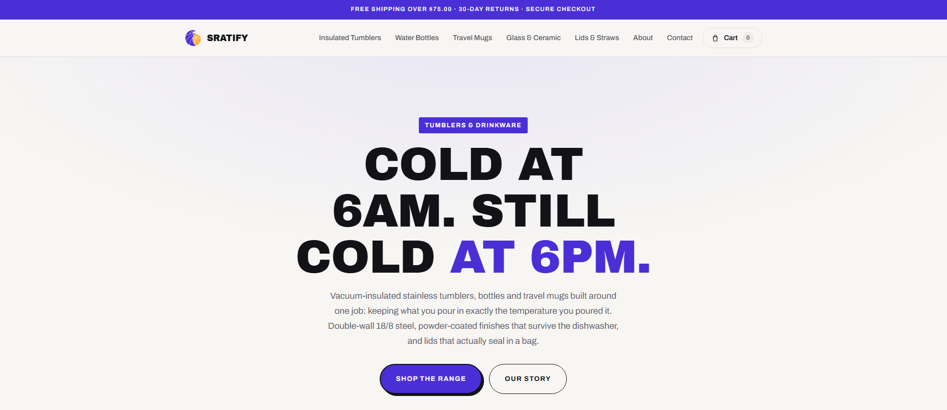 Screenshot of sratify.com