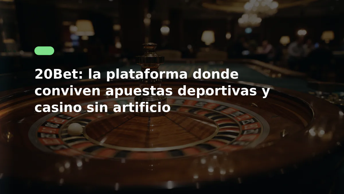 20Bet: la plataforma donde conviven apuestas deportivas y casino sin artificio