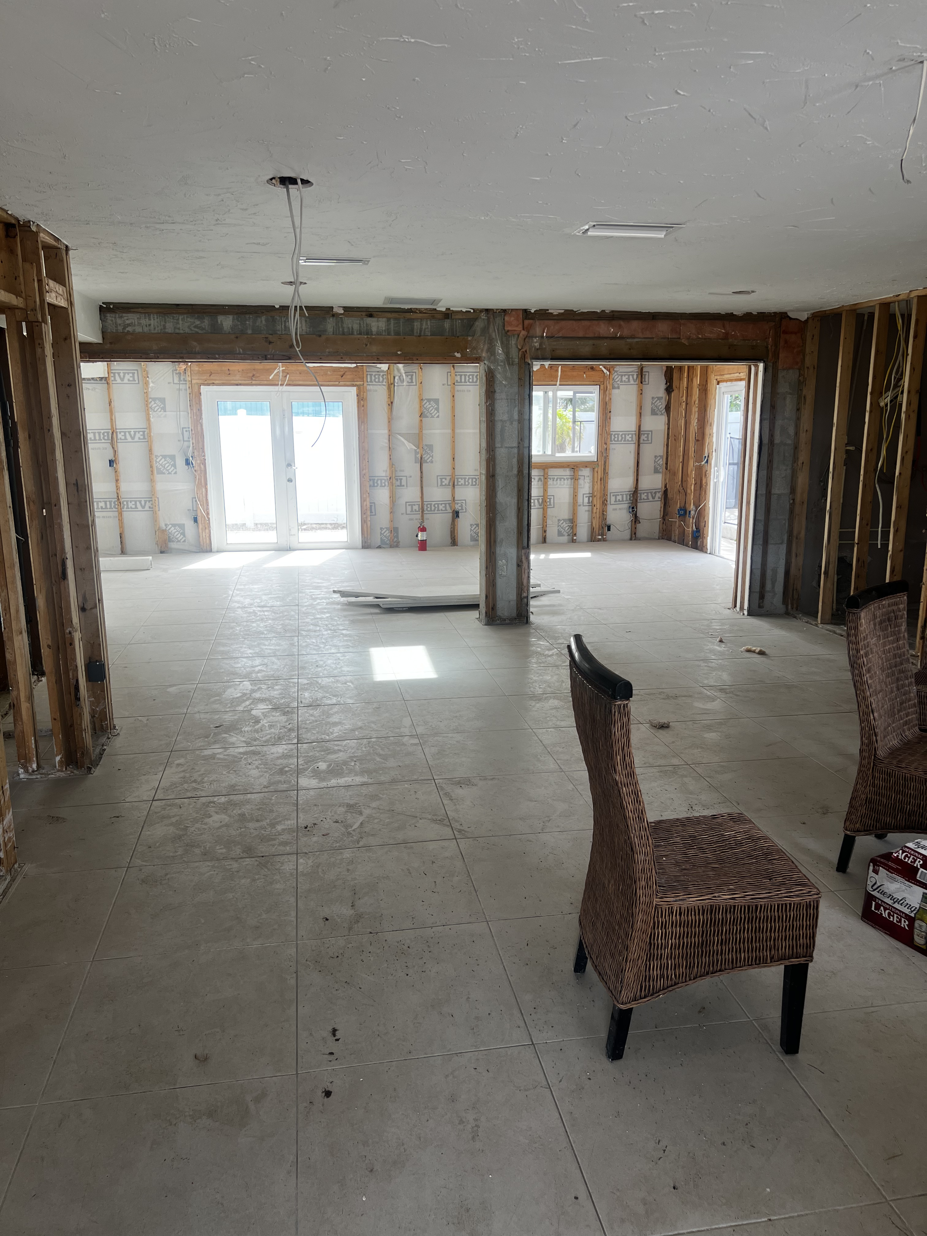 Living Room and Kitchen Before