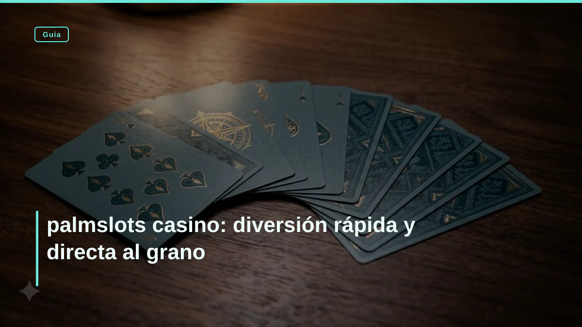 palmslots casino: diversión rápida y directa al grano