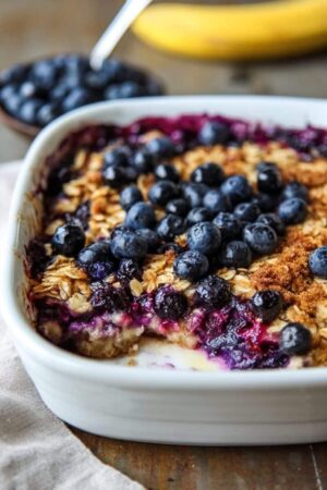 Blueberry Oatmeal Breakfast Bake: A Warm, Healthy Treat