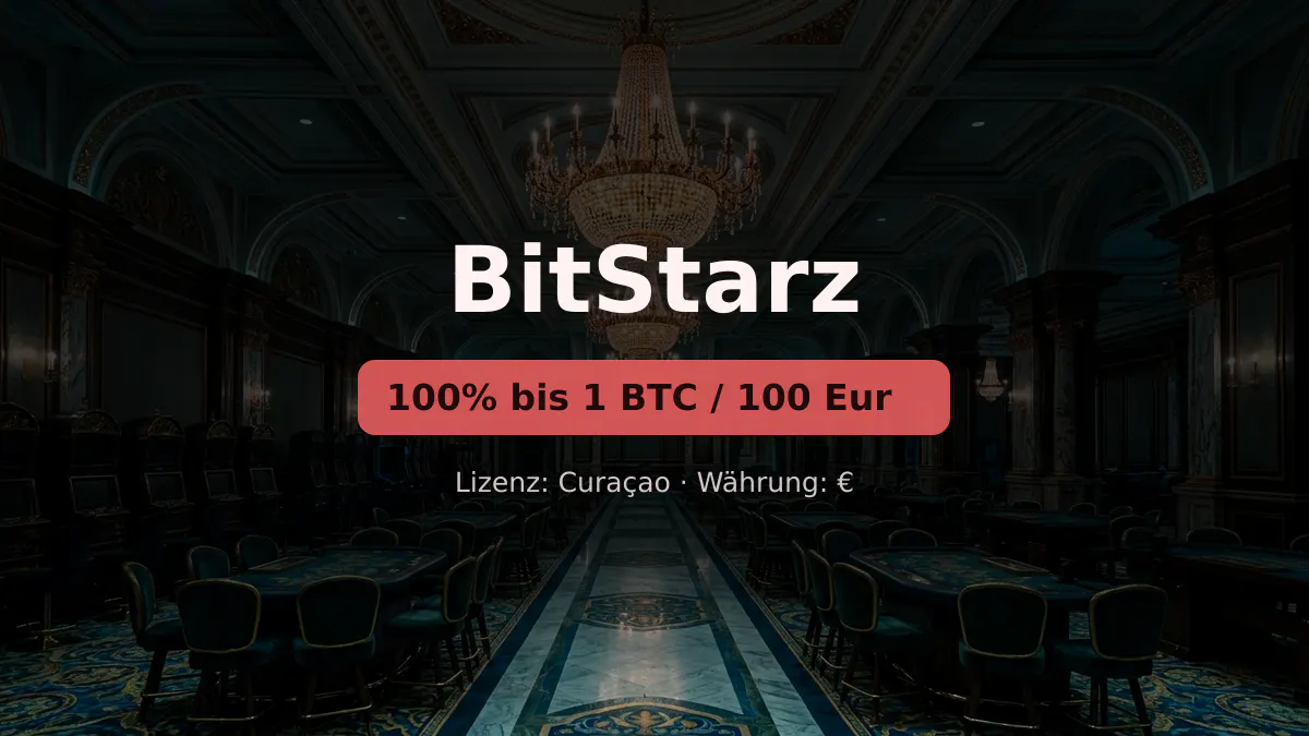 BitStarz Casino — Willkommensbonus 100% bis 1 BTC / 100 Eur + 180 FS, Zahlungen: Sofort, Bitcoin