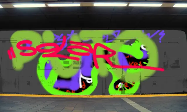 Graffiti artwork by SOLAR