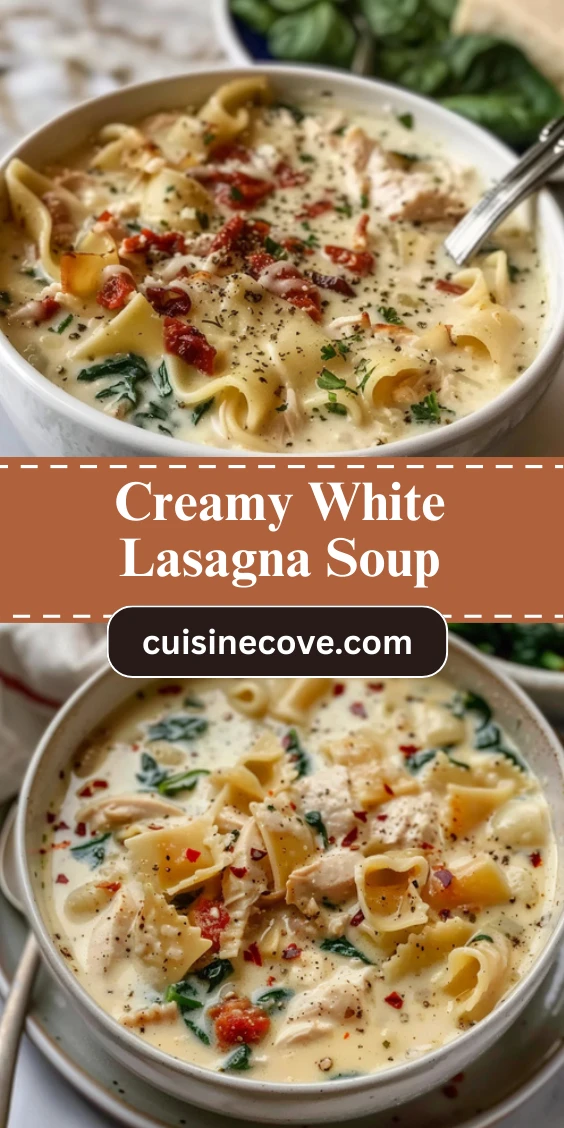 Creamy White Lasagna Soup (Easy One-Pot Dinner!)