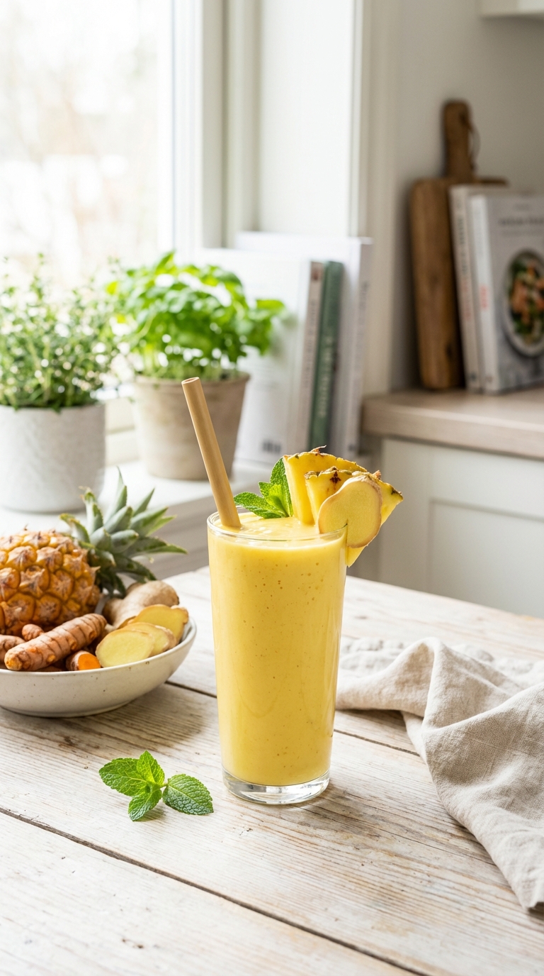 Pineapple Ginger Detox Blend — Soothes Your Stomach