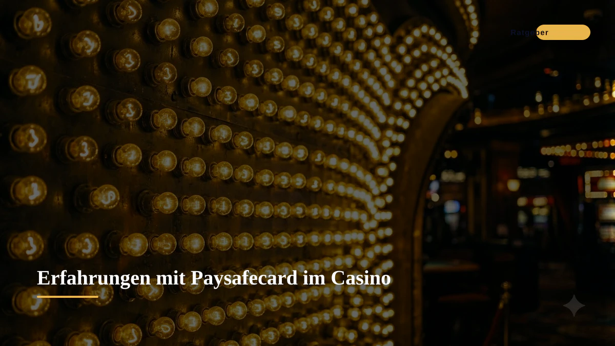 Erfahrungen mit Paysafecard im Casino