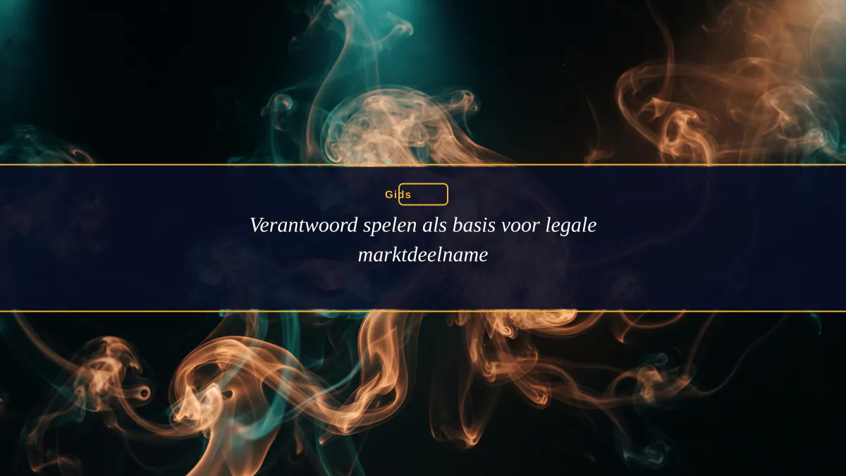 Verantwoord spelen als basis voor legale marktdeelname