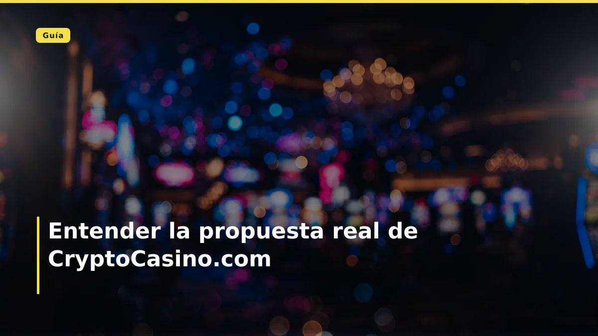Entender la propuesta real de CryptoCasino.com