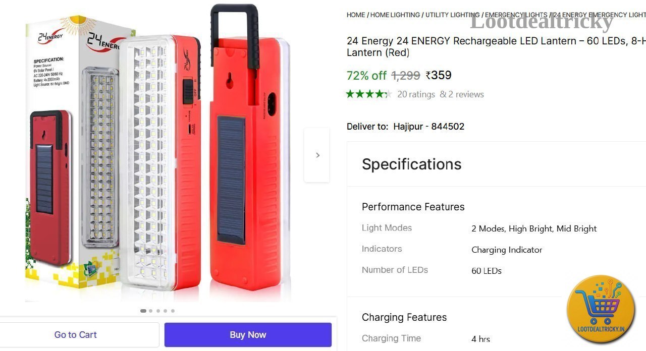   24 Energy Rechargeable – Just ₹359 | Loot Ka Maal