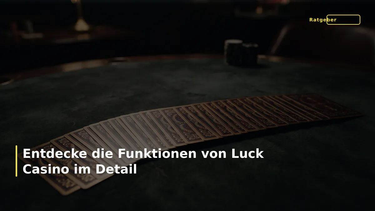 Entdecke die Funktionen von Luck Casino im Detail