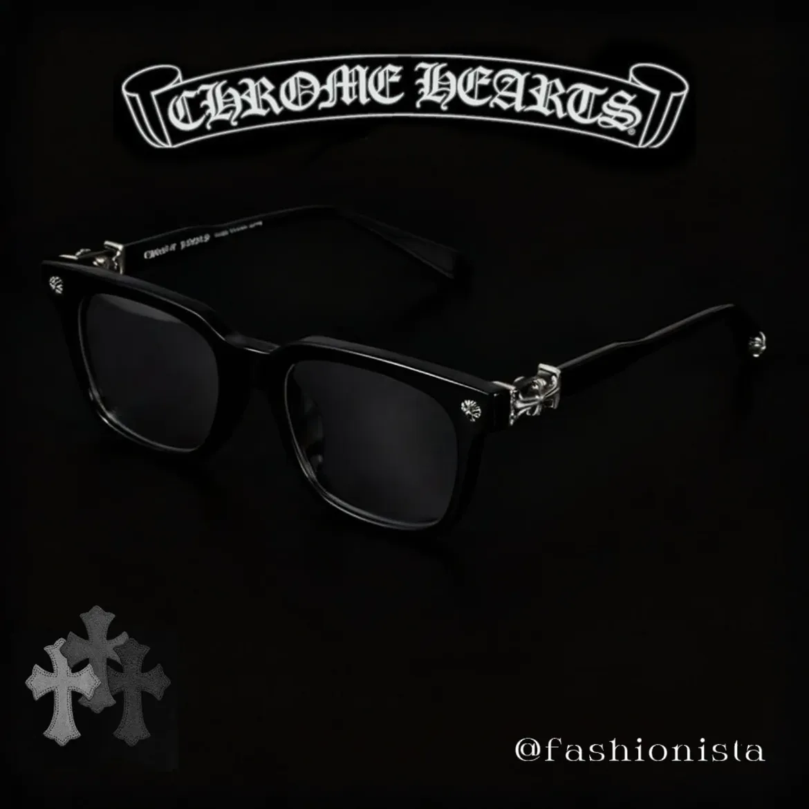Chrome heart black silver