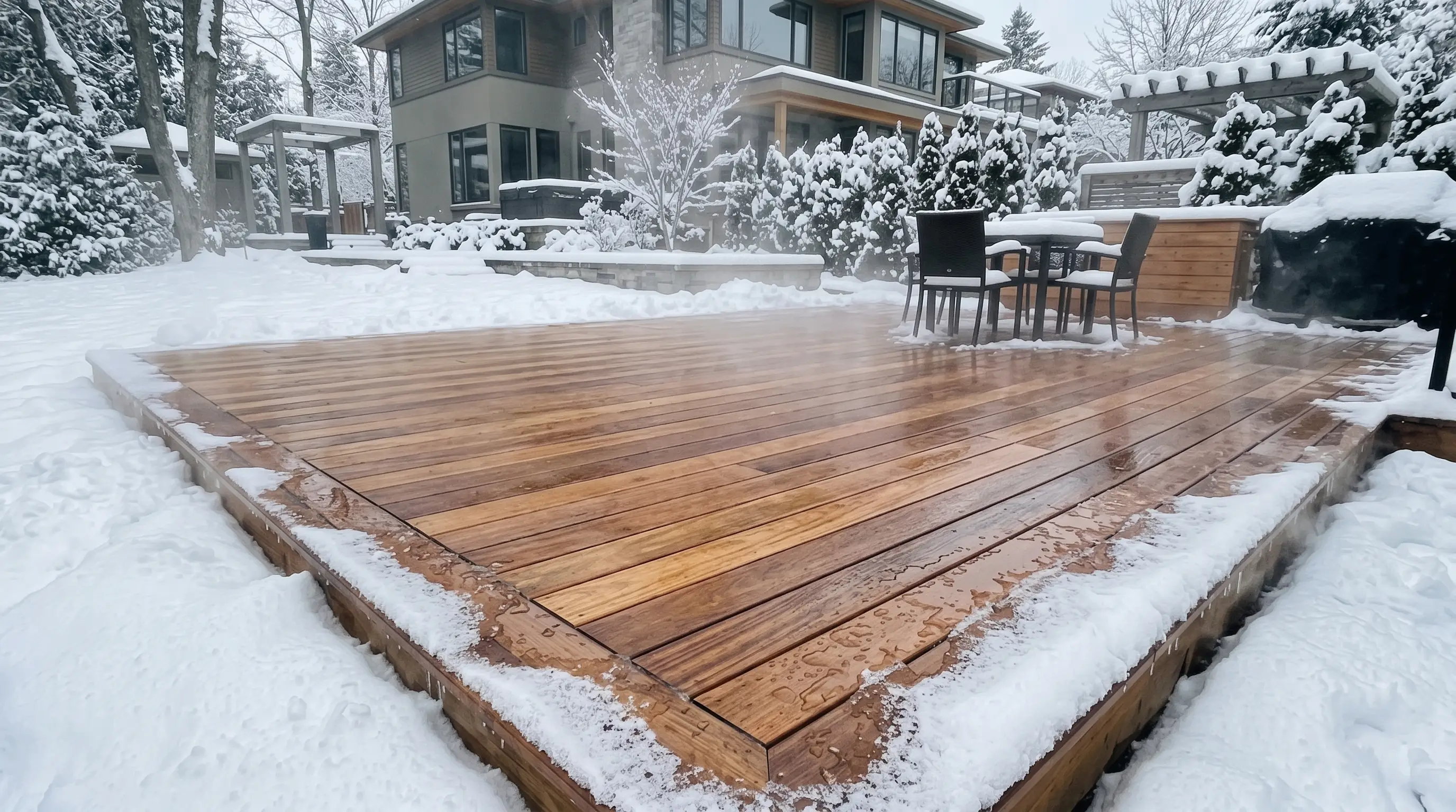 Self-Heating Radiant Smart Decking